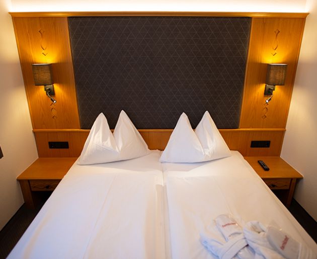 Doppelbett im Hotel